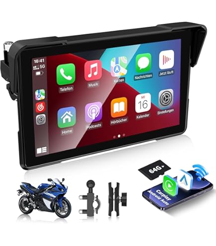 Amazon.co.jp: 7インチ バイク スマートモニター ワイヤレス